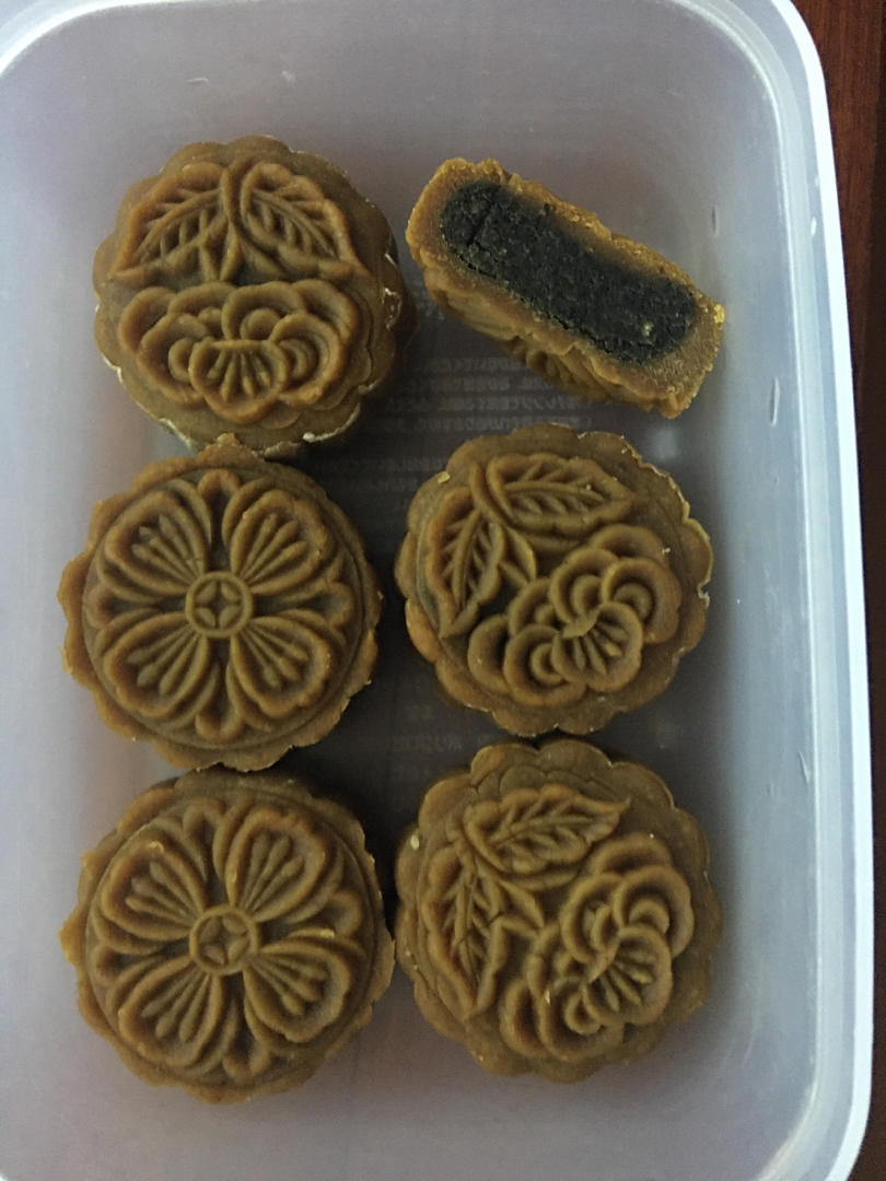 君之版抹茶红豆月饼（无转化糖浆）