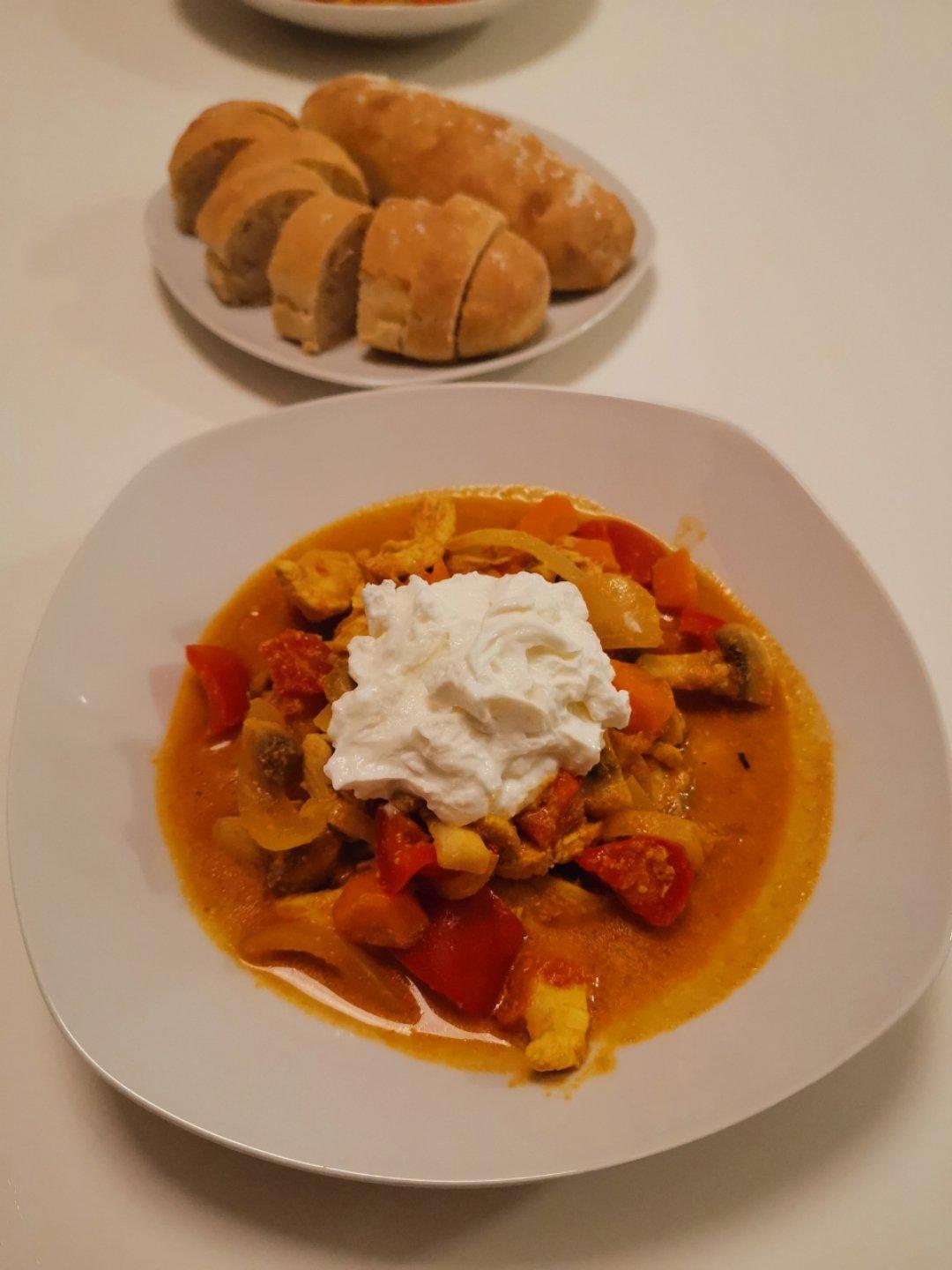 【低脂】印度咖喱鸡胸（配希腊酸奶）