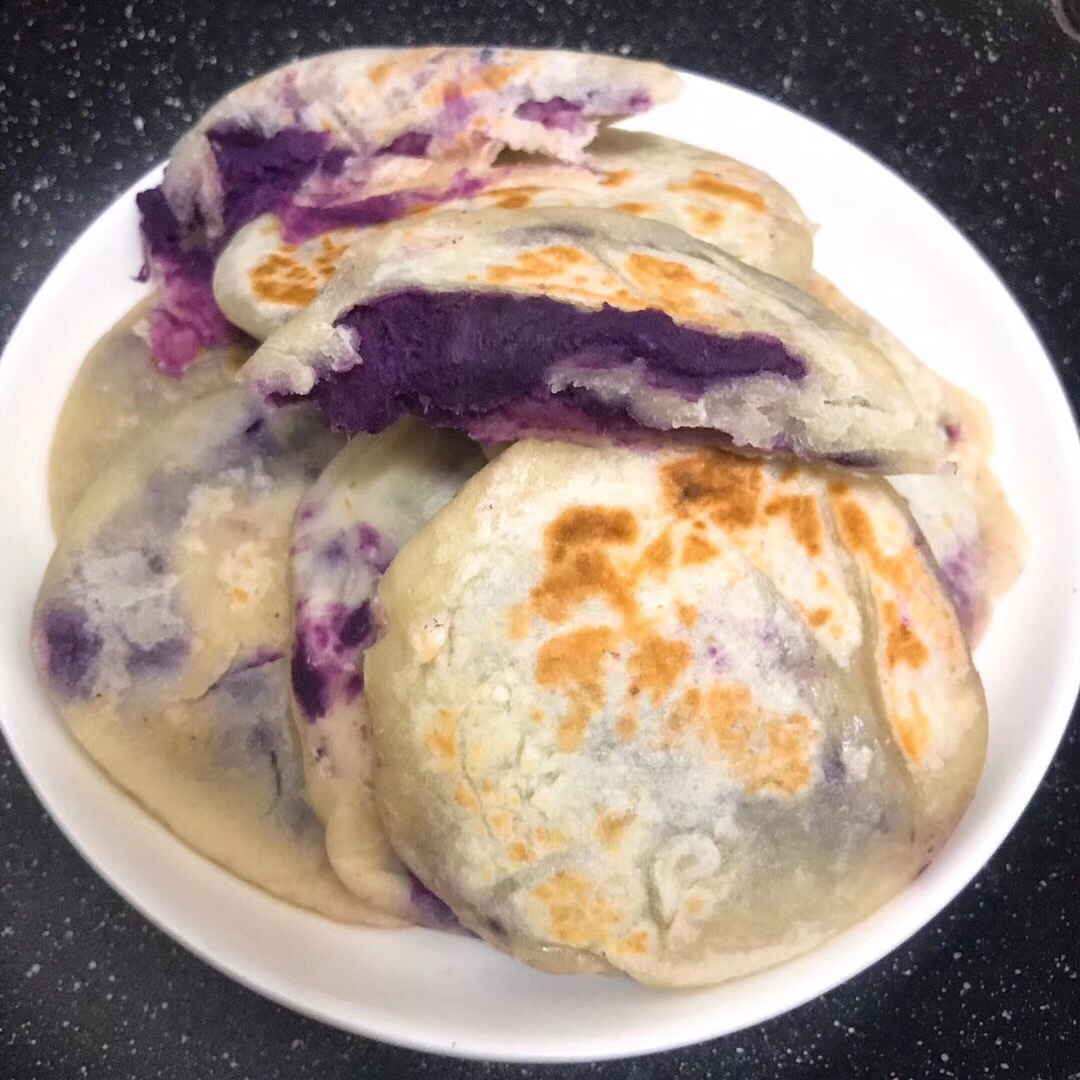 谁都会做的无油紫薯饼