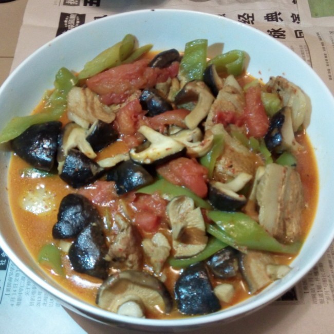 西红柿炖香菇