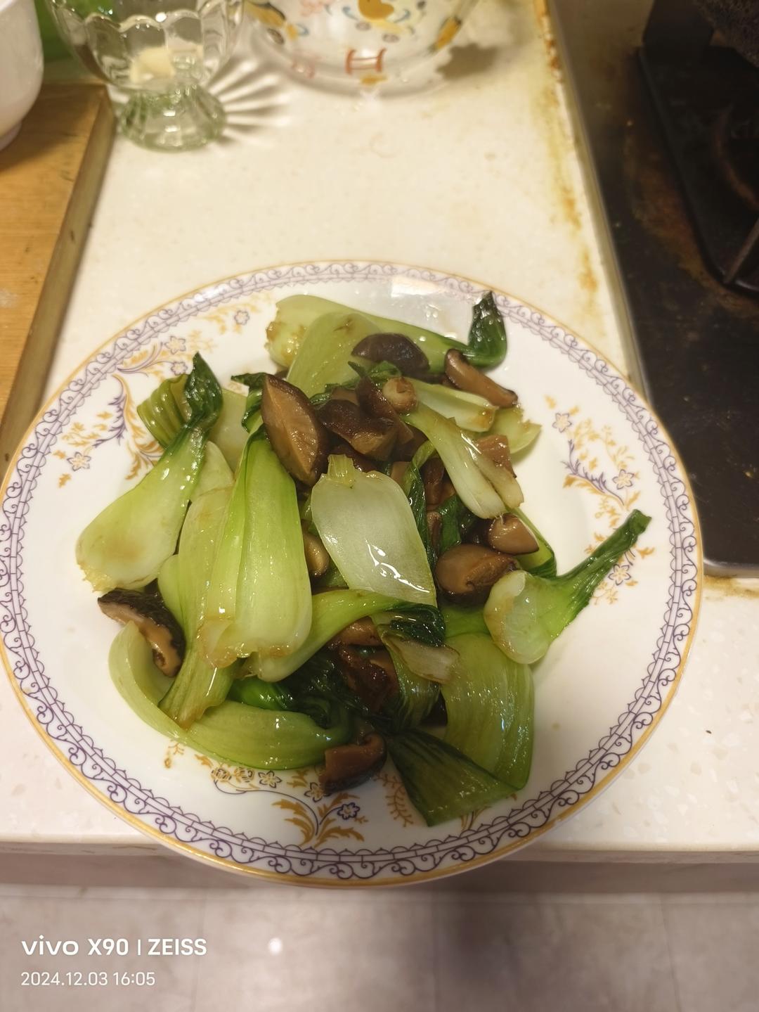 干香菇烧油菜