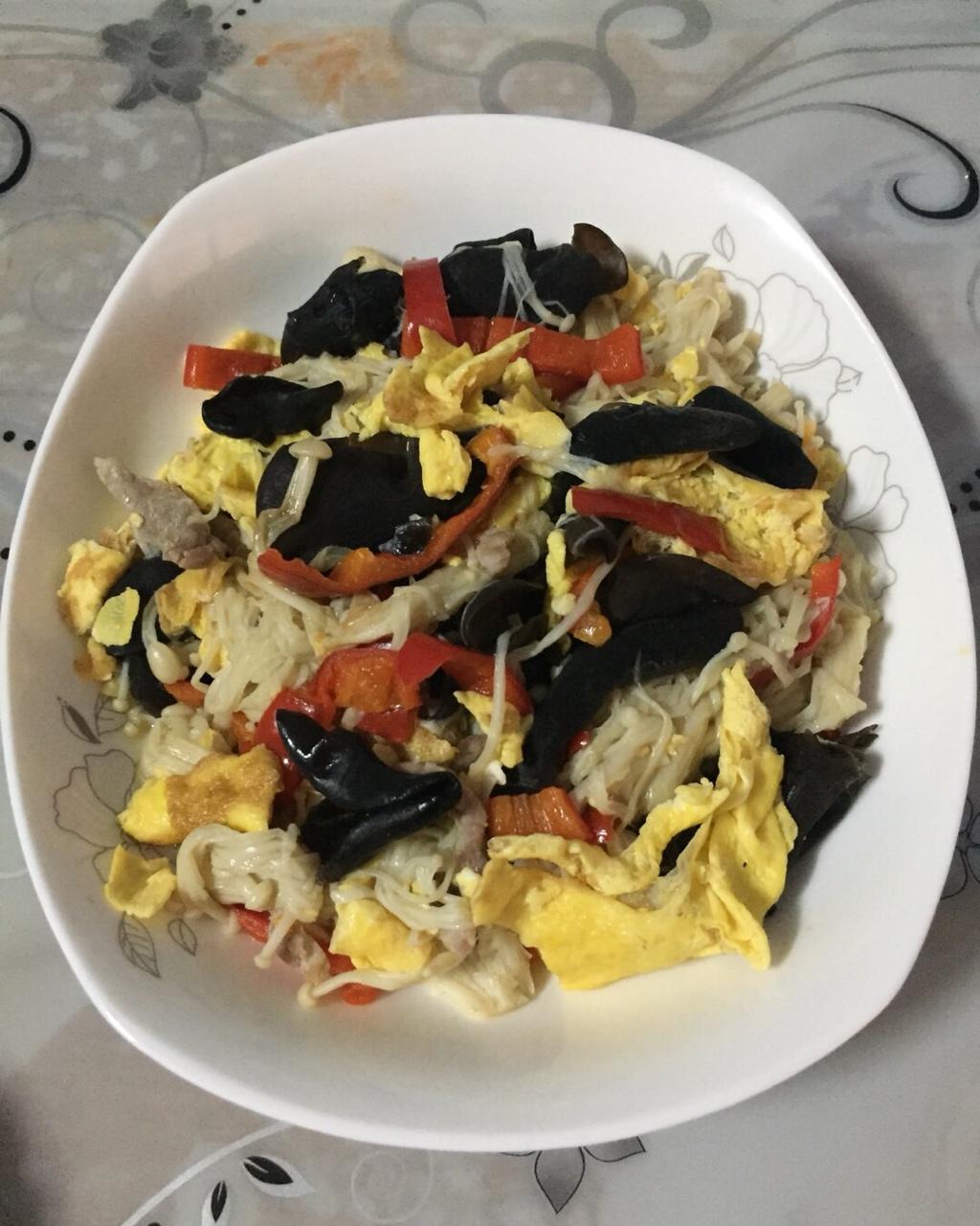 快手家常菜：金针菇炒鸡蛋
