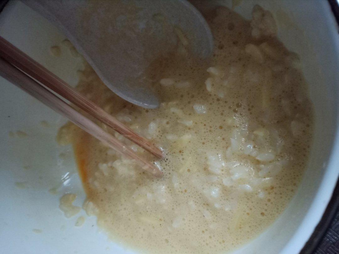 快手早餐…米饭鸡蛋饼