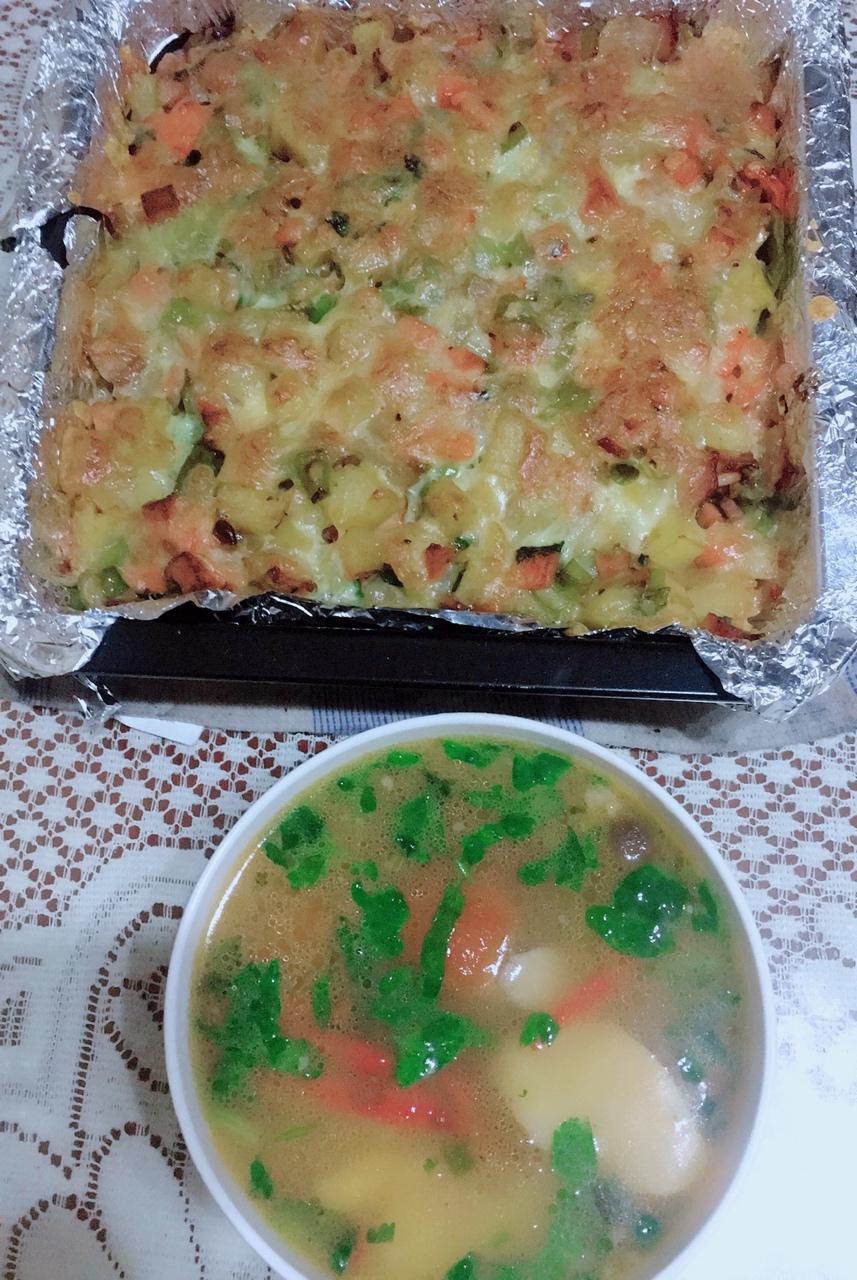 土豆火腿芝士焗饭