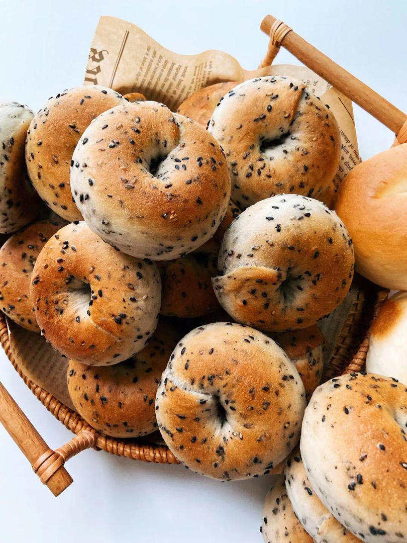 原味贝果🥯/黑芝麻贝果🥯
