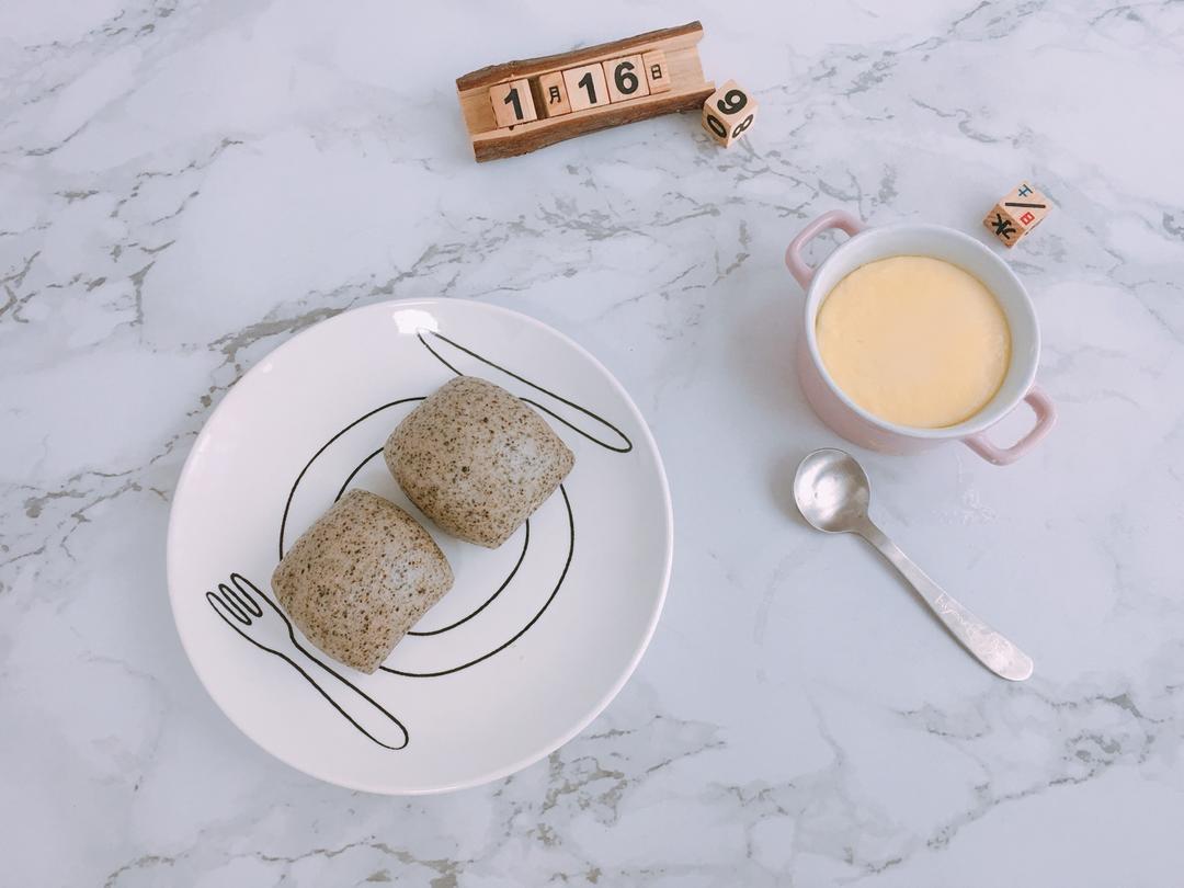 奶香黑芝麻刀切馒头