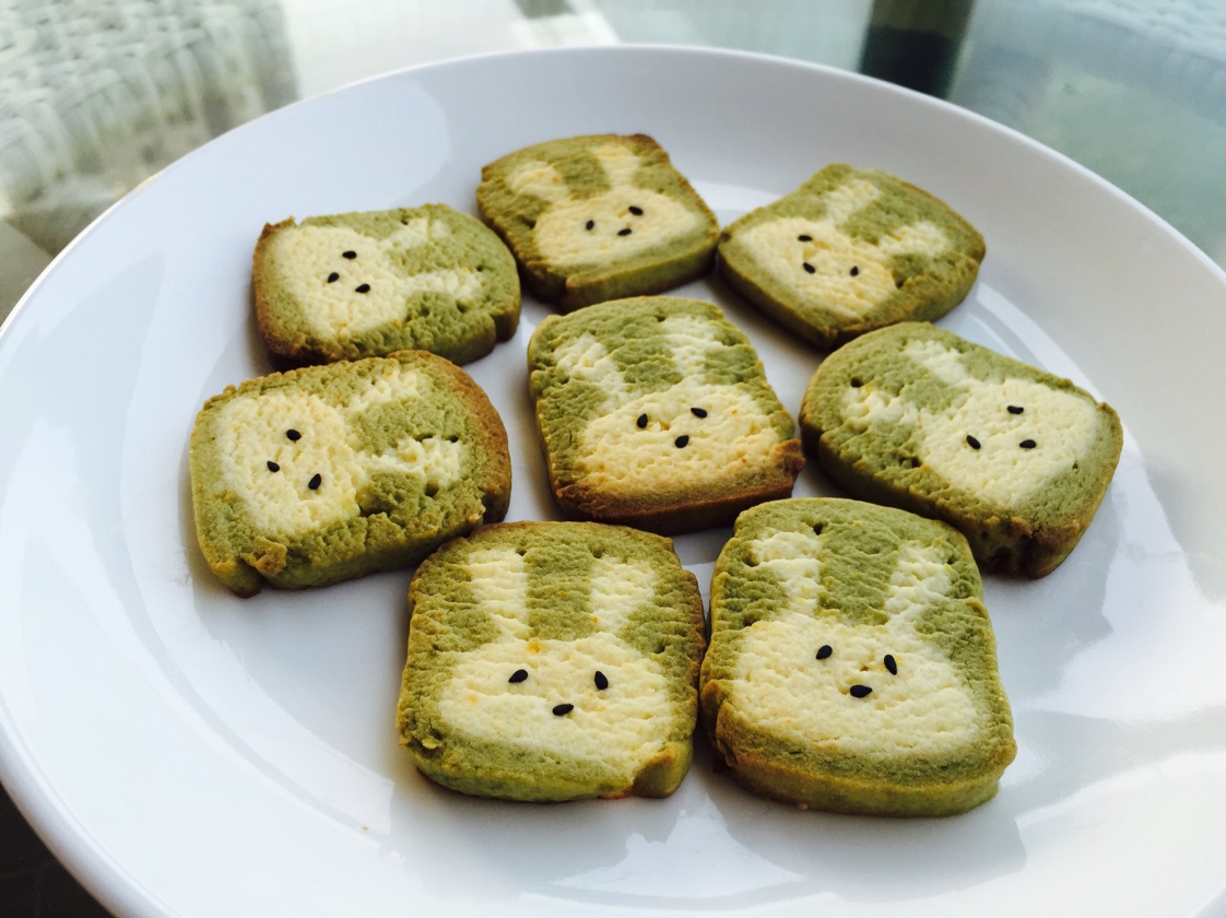 抹茶兔兔曲奇（比熊猫简单！超详细实物图+超良心手绘图）