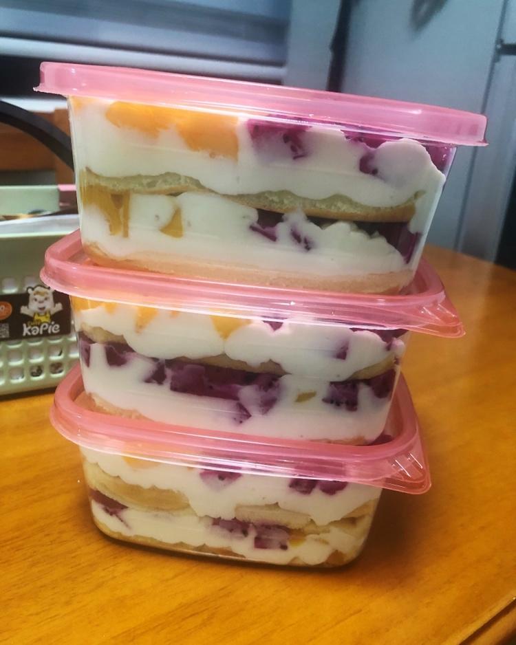 简单快手的便当饭盒水果盒子蛋糕