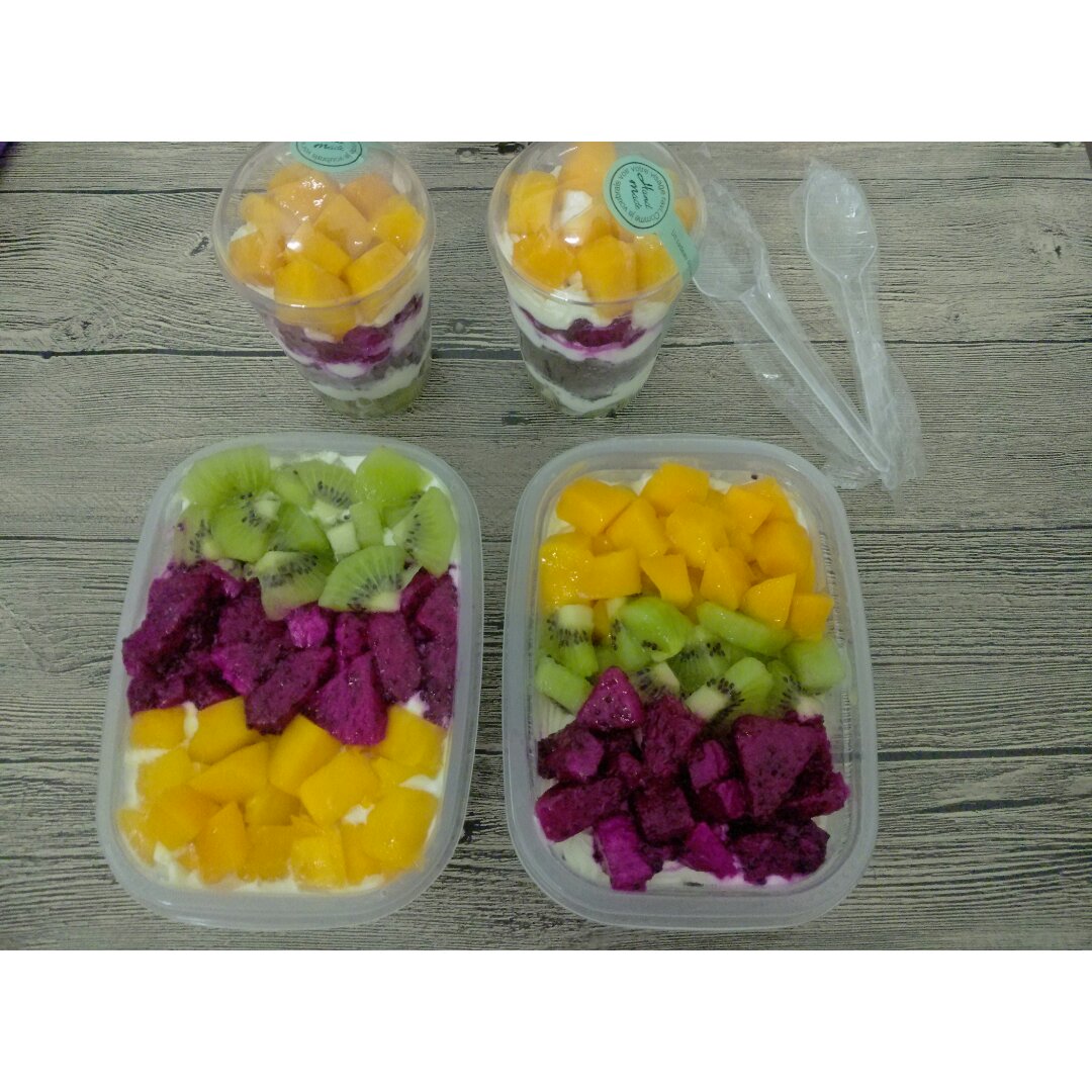 水果奶油千层盒子