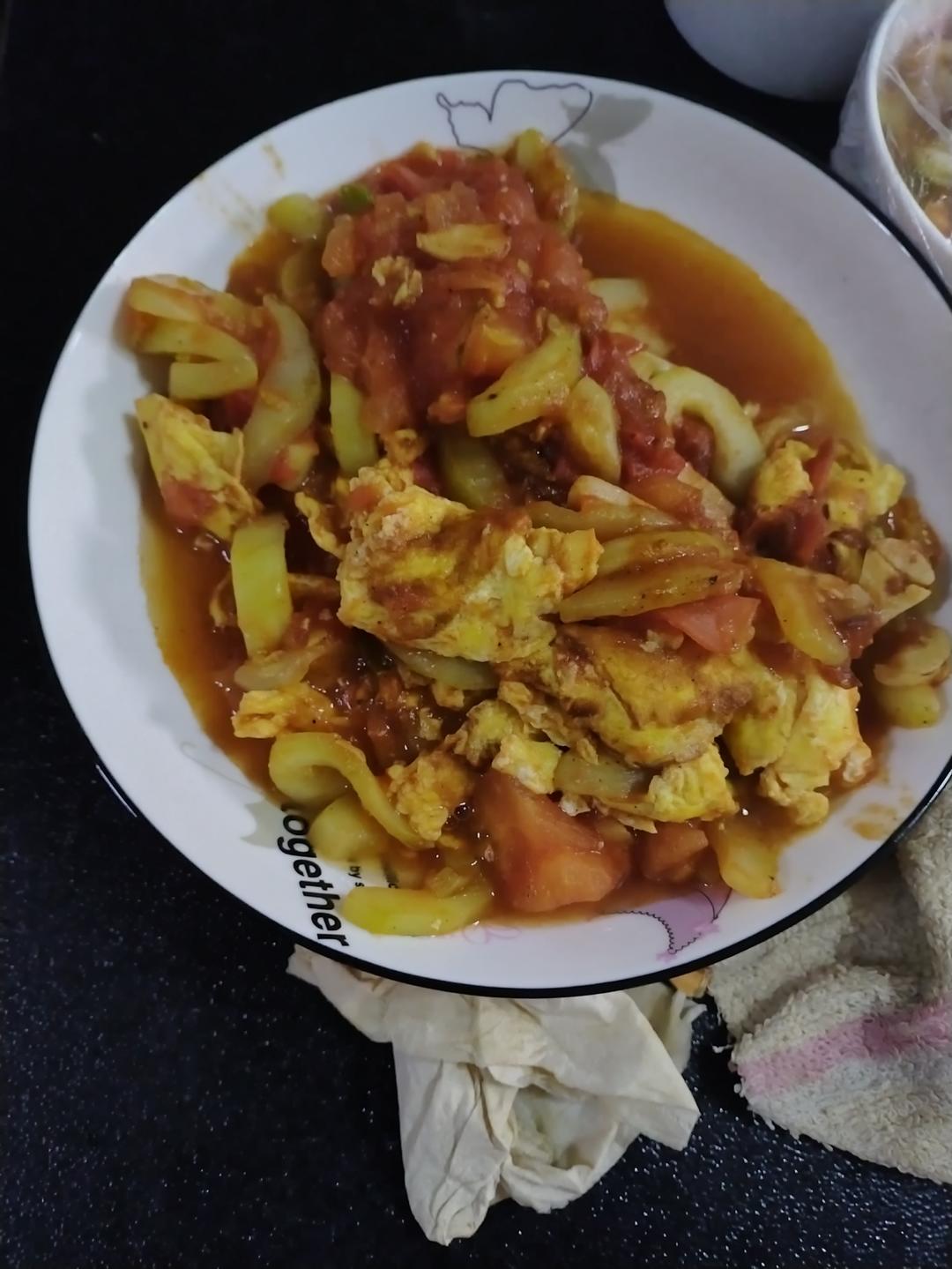 番茄西葫芦炒鸡蛋