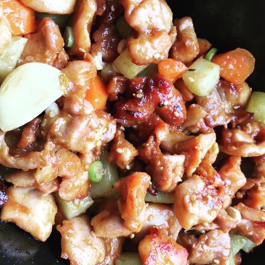 烤奥尔良鸡腿肉土豆