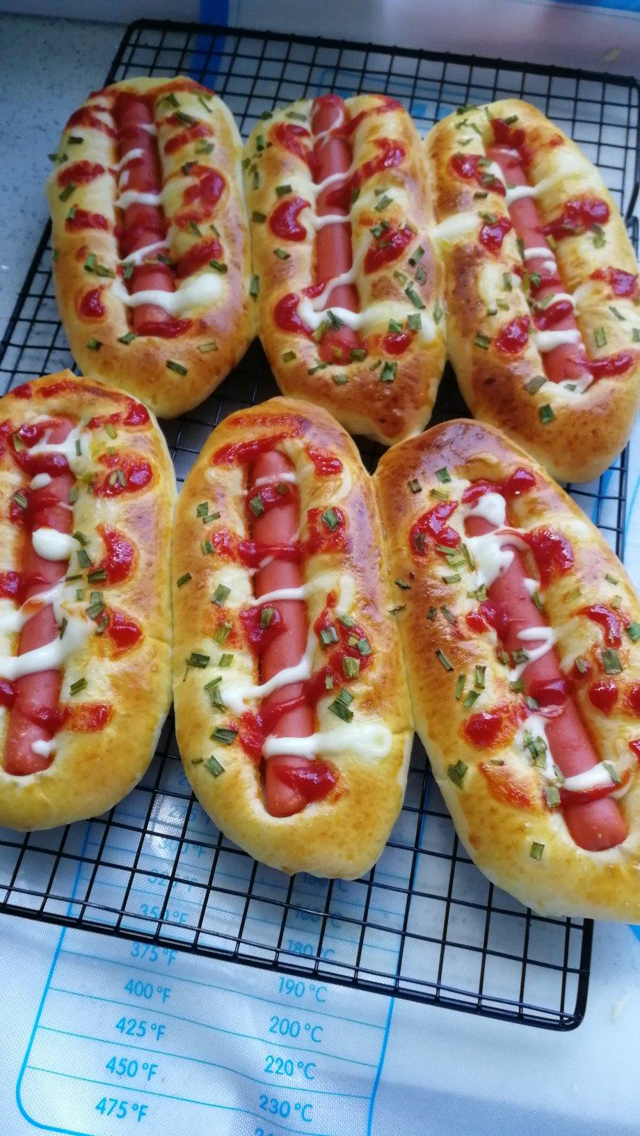 美味的香肠面包