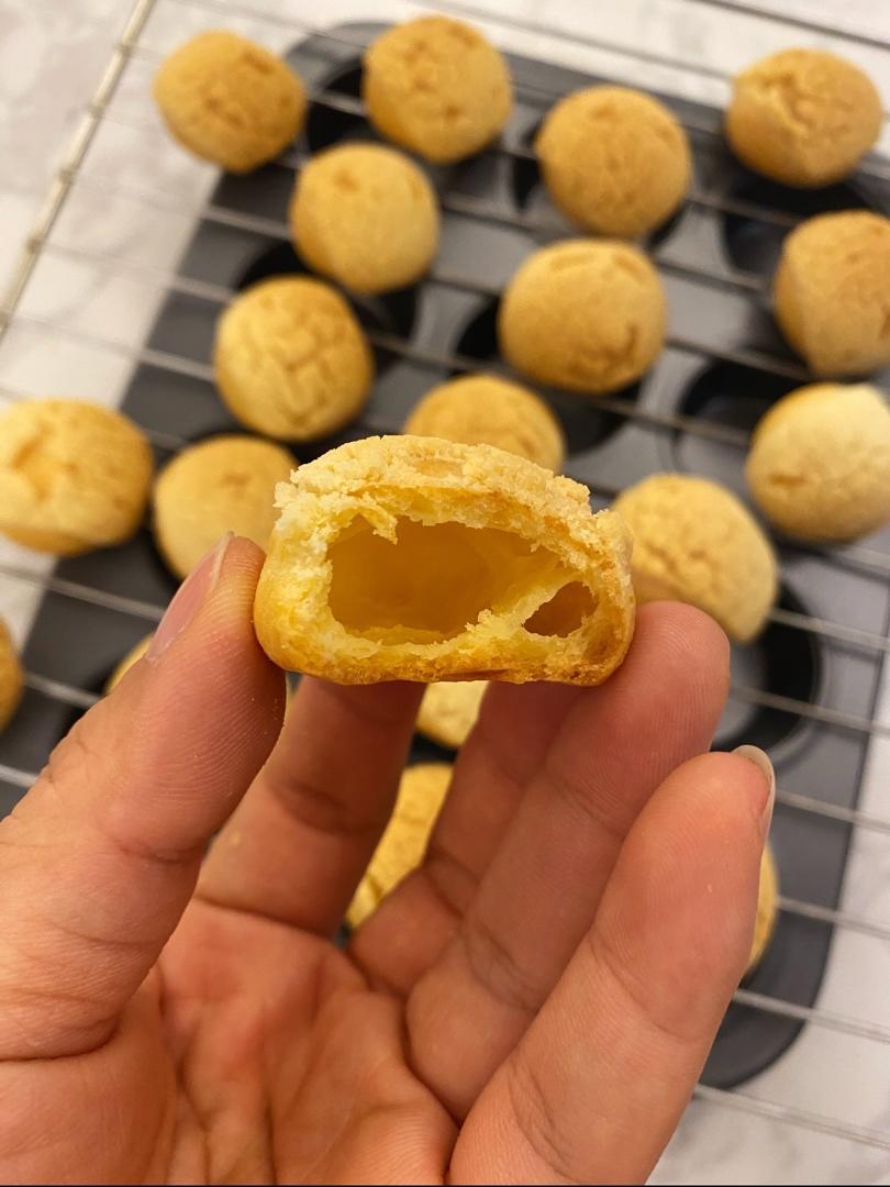 酥皮奶油泡芙--#皮黑森林#