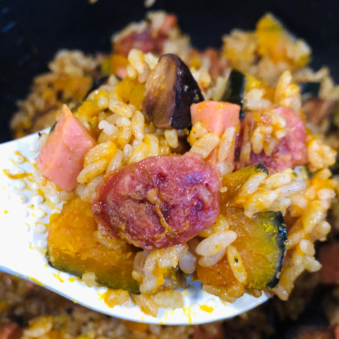 美味到不行的南瓜饭