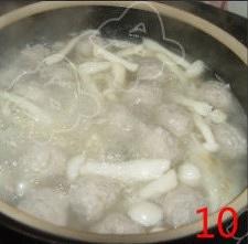 海鲜菇丸子汤的做法 步骤10