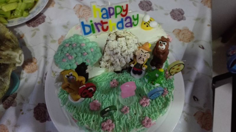 双层熊出没场景8寸蛋糕
