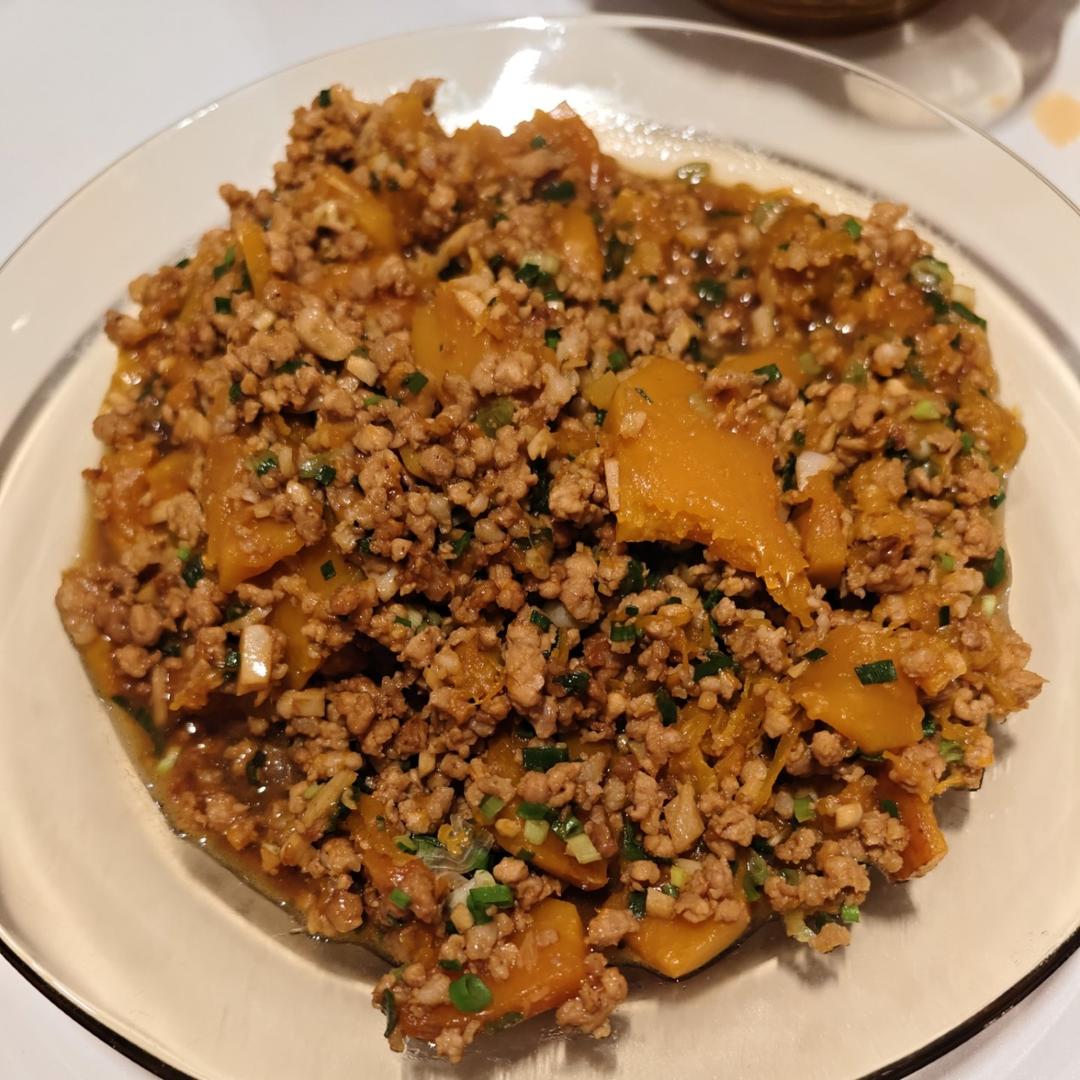 南瓜烧肉末