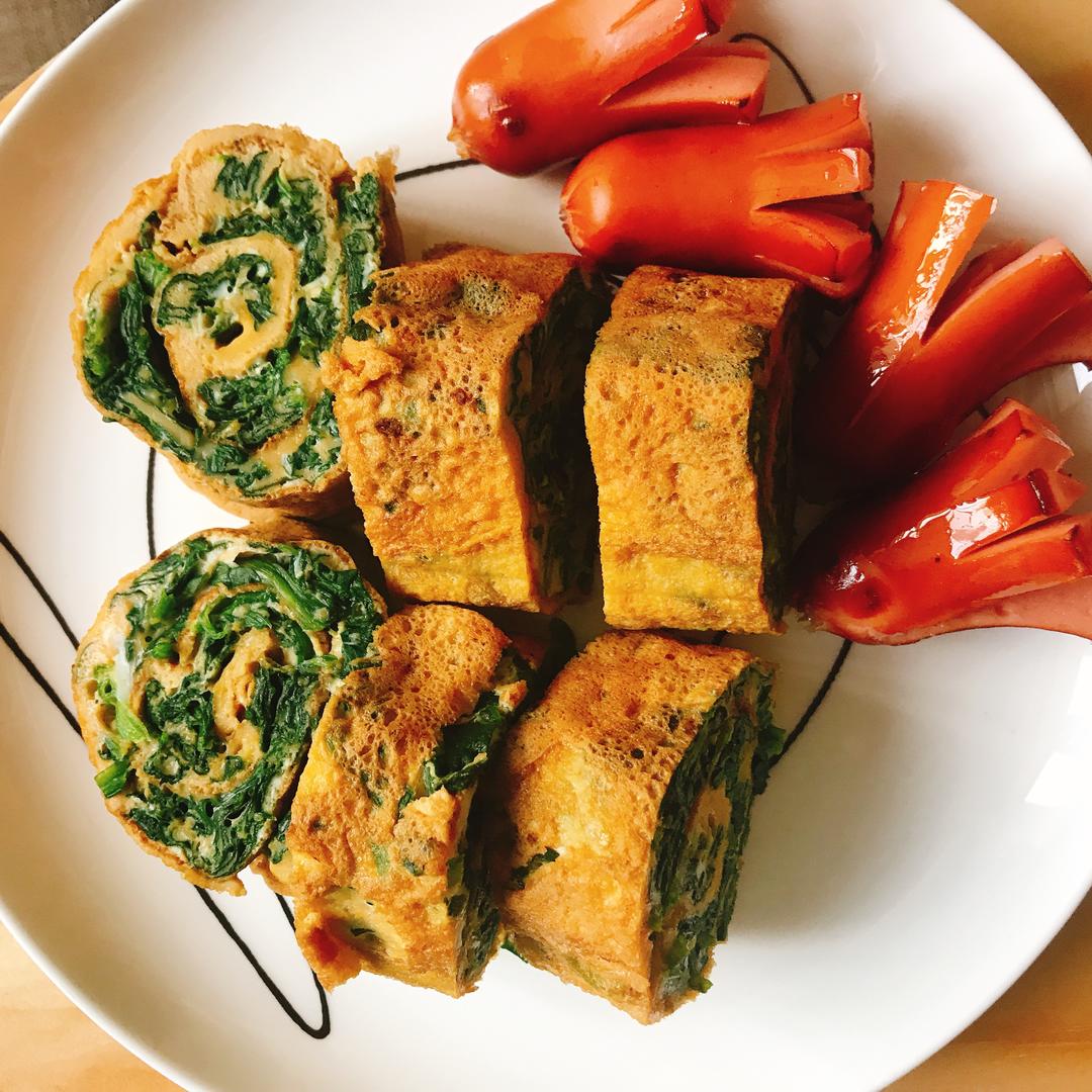 让挑食的小伙伴多吃蔬菜的方法——菠菜玉子烧的做法