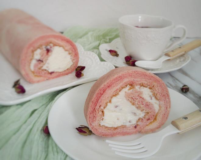 玫瑰奶酪蛋糕卷的做法