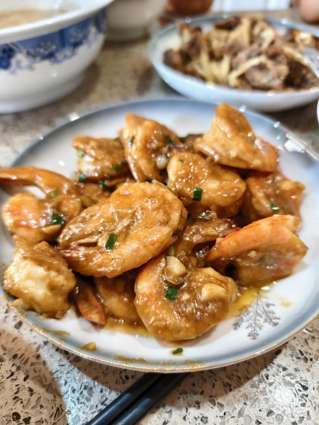 芥末蒜蓉罗氏虾