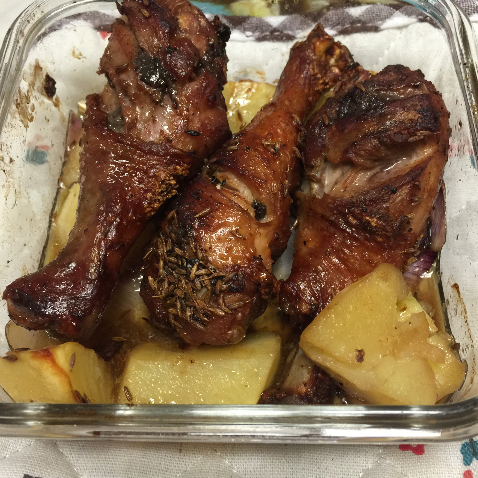 新奥尔良烤鸡腿土豆