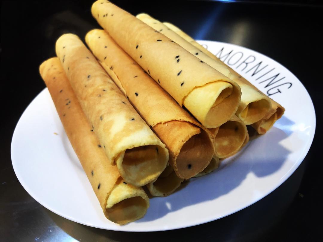 芝麻香酥蛋卷（视频食谱）