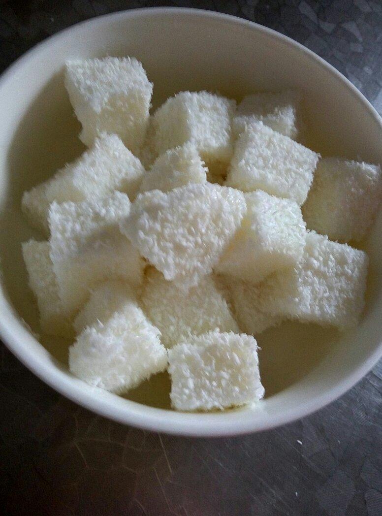 太棒啦！1个方子，做出2道口味一流的甜品！——椰奶小方&炸鲜奶