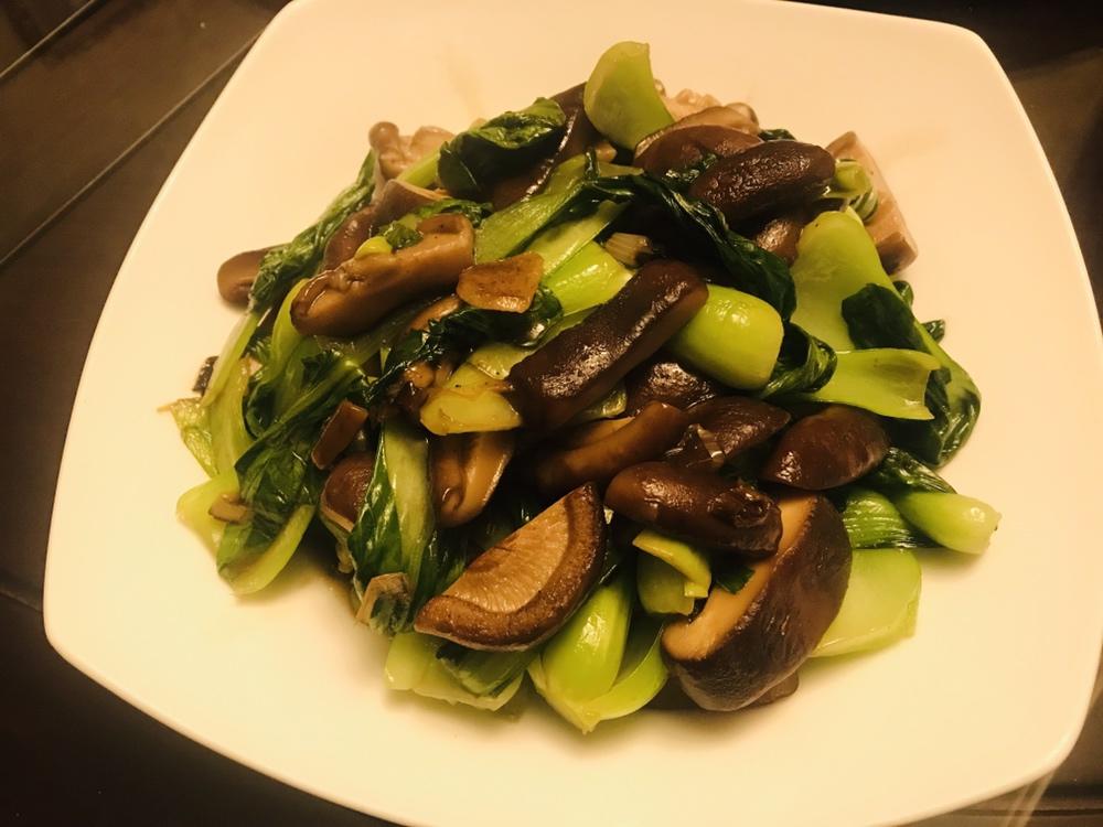 简易版香菇扒油菜