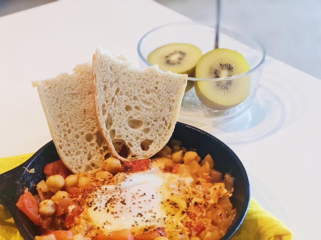 地狱蛋 | 茄汁鹰嘴豆烩蛋