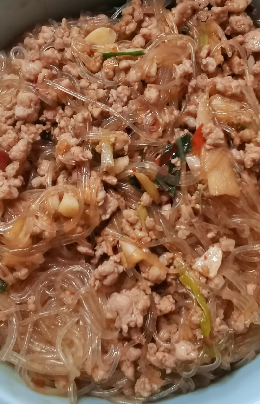 肉末粉丝煲（蚂蚁上树，干捞粉丝煲）