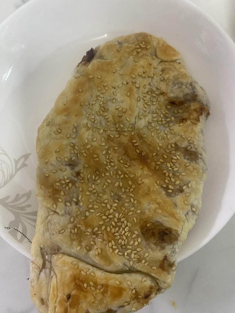 不用和面的快手锅盔，猪肉洋葱锅盔（手抓饼版），酥掉渣超好吃，凉了也不硬