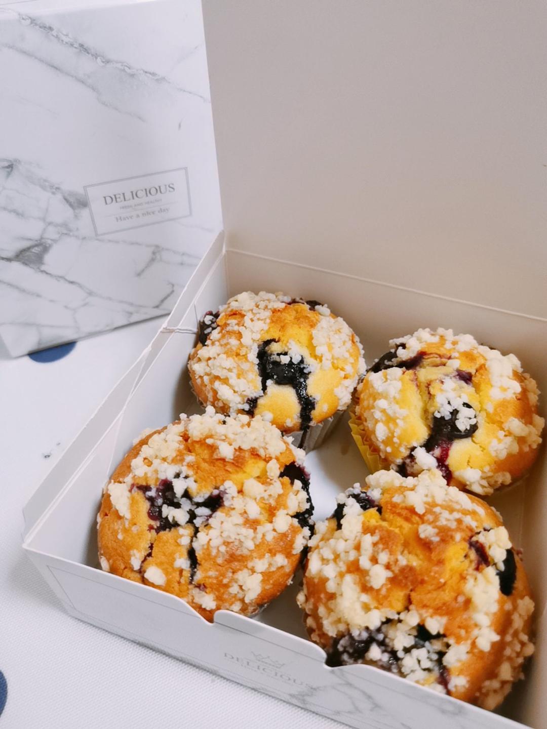 会爆浆的蓝莓玛芬蛋糕