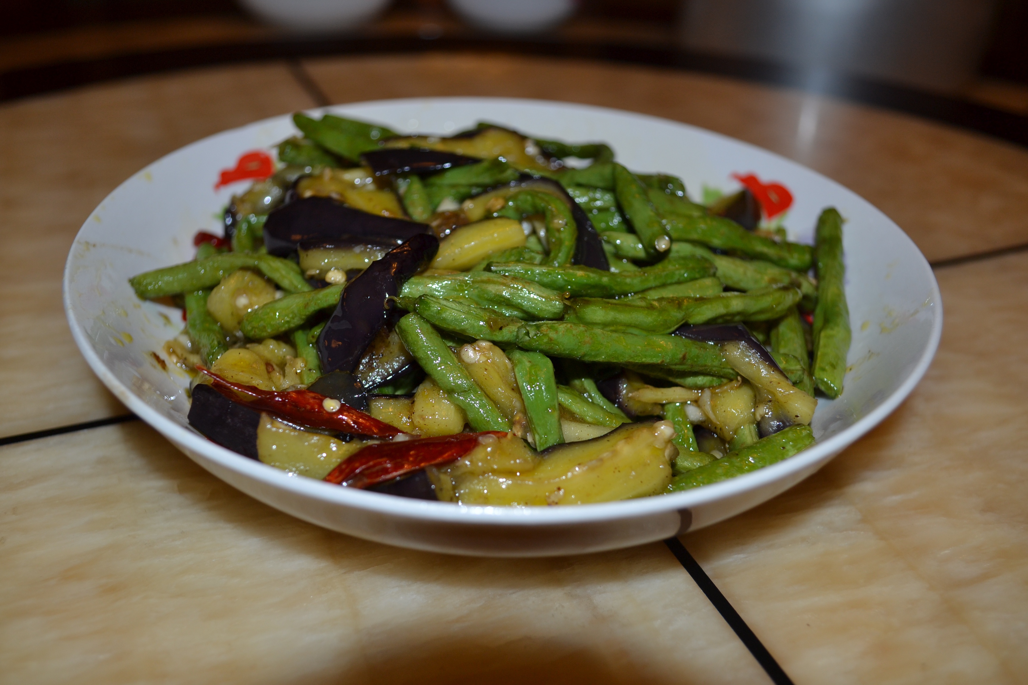 茄子烧豆角
