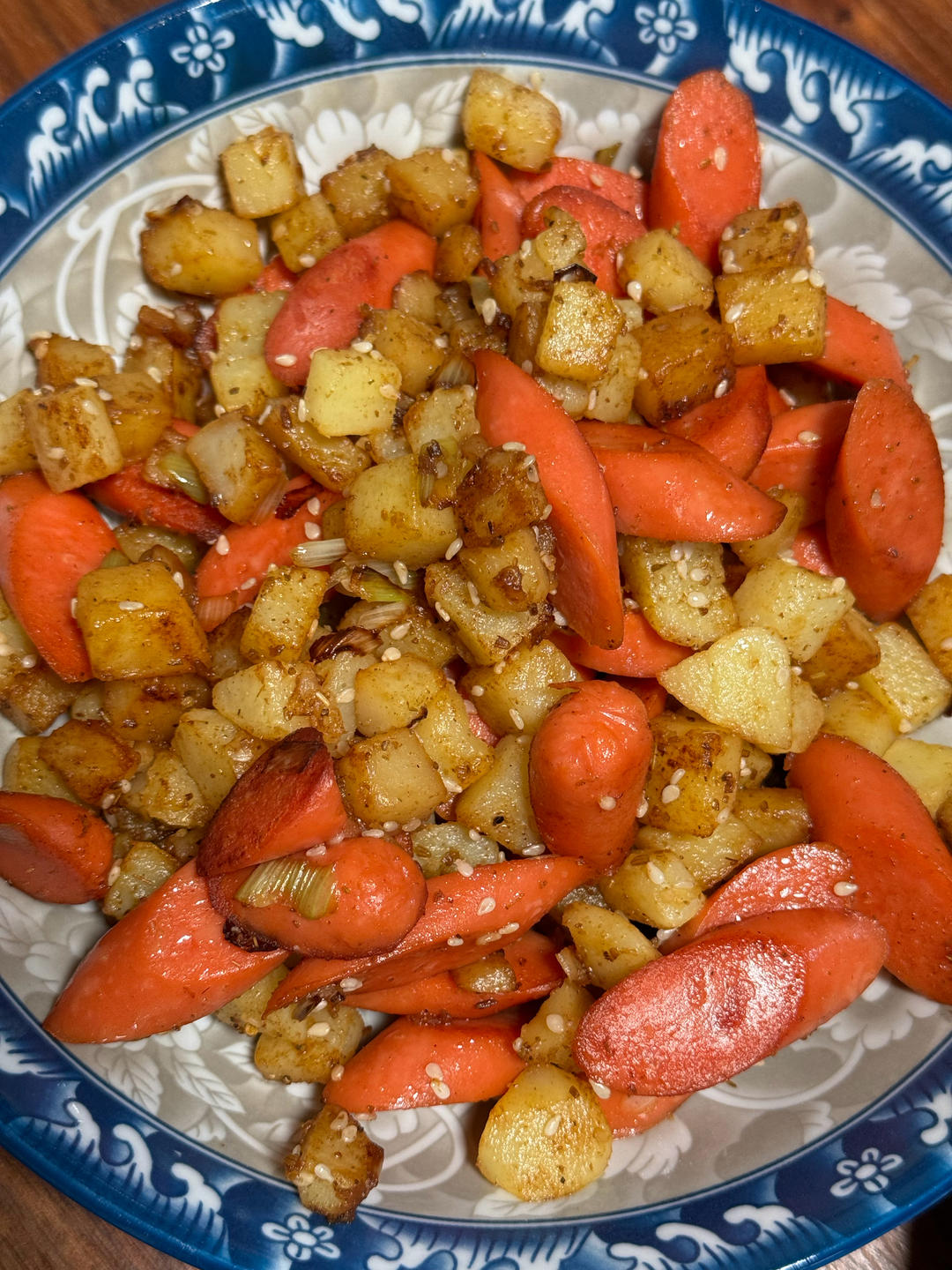 香辣孜然土豆火腿肠～秒杀烧烤店！！