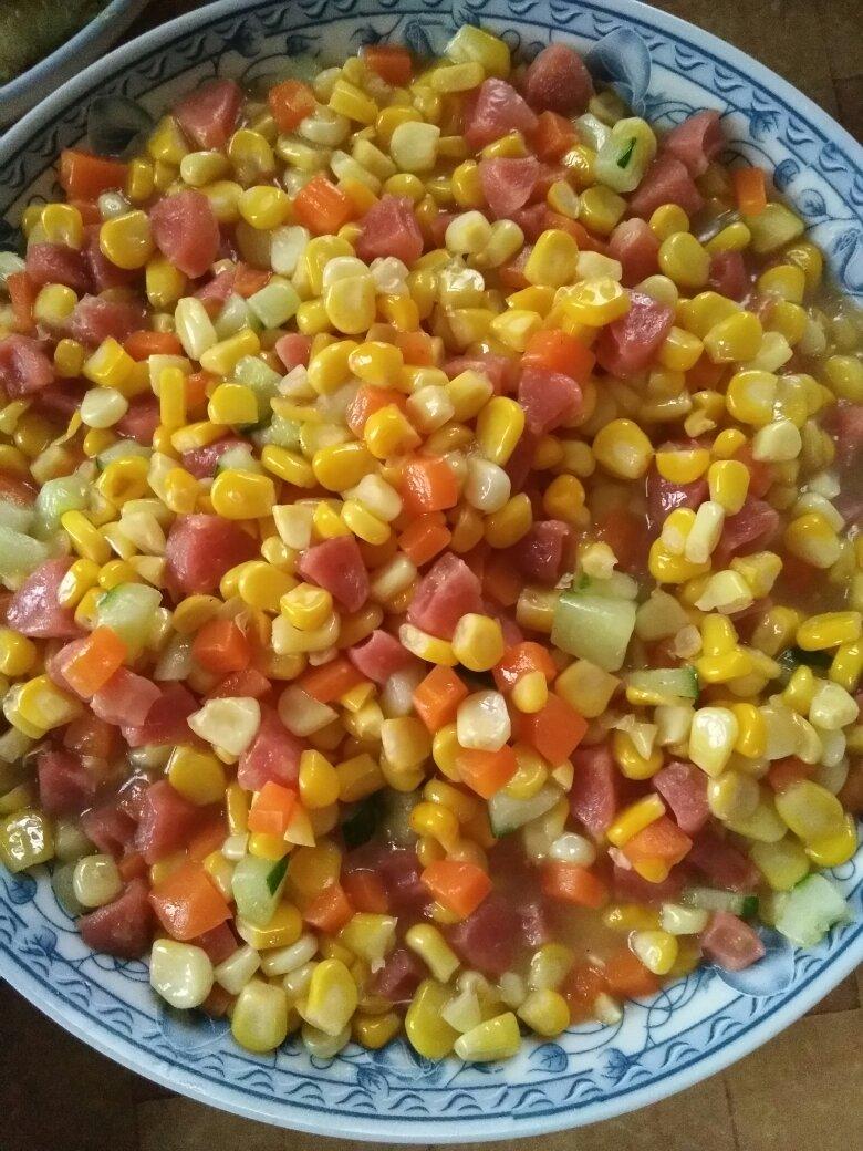 火腿炒蔬菜丁