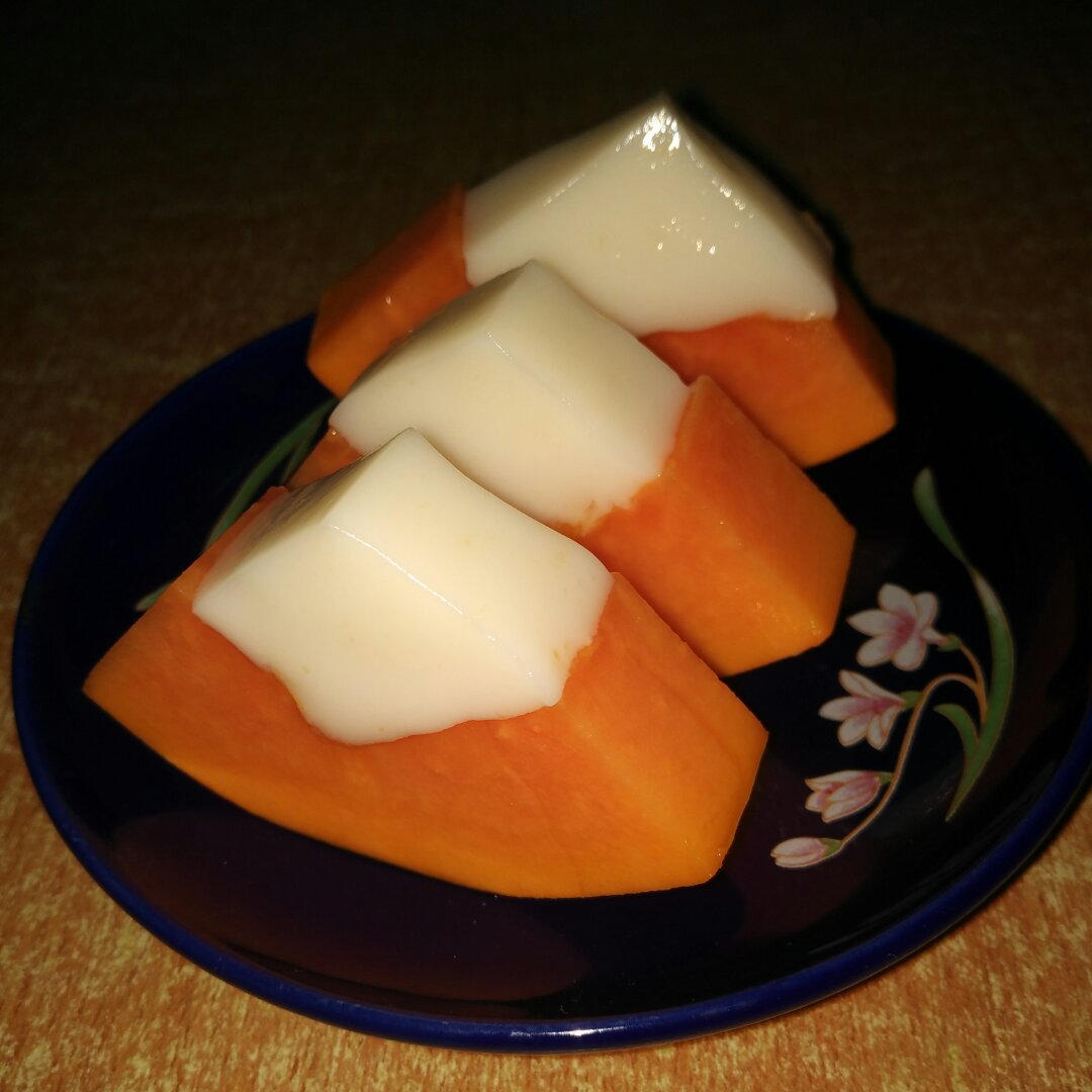 木瓜杏仁冻