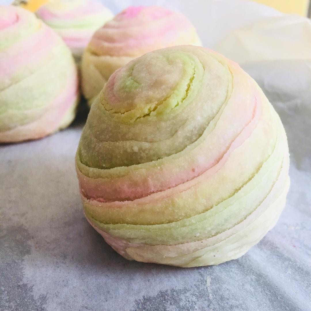 彩虹渐变蛋黄酥（无需揉出膜）