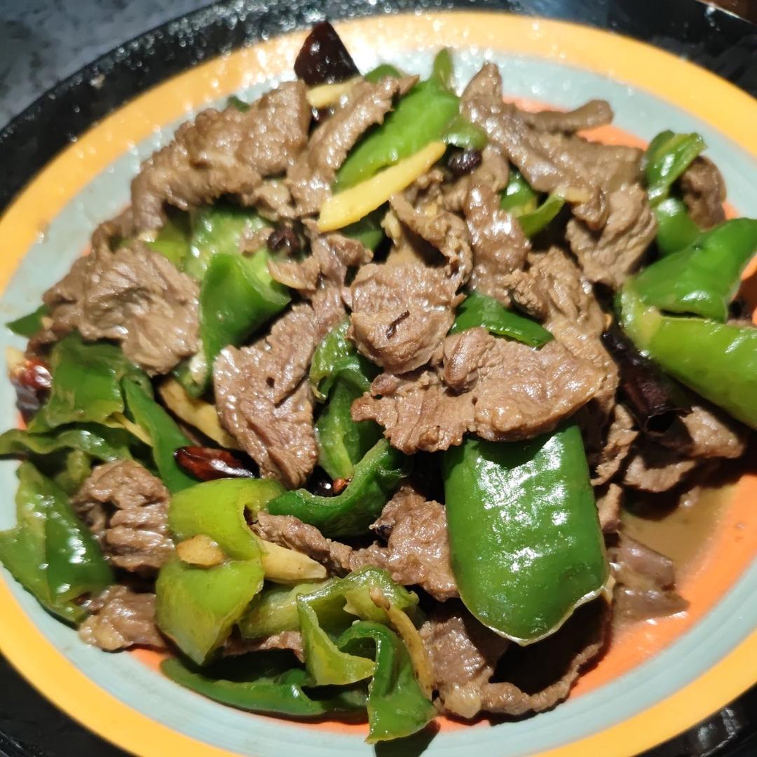 香炒青椒牛肉