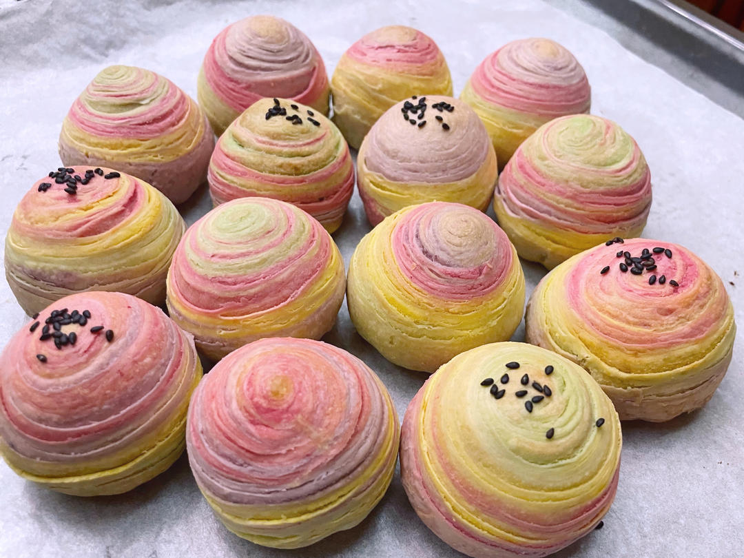 🌈免揉，免松弛，超高颜值小马宝莉彩虹蛋黄酥（含详细操作视频）