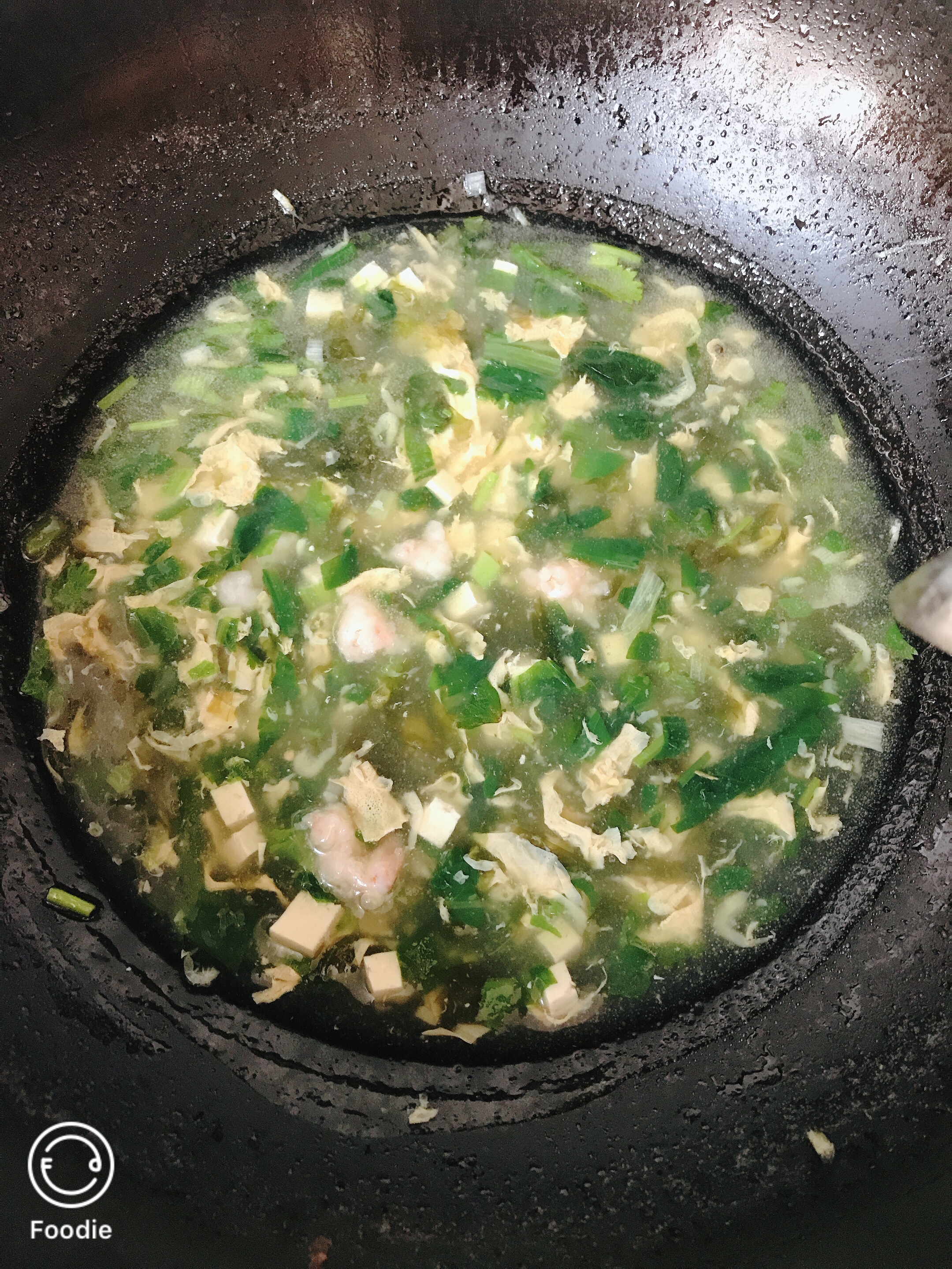 虾滑青菜豆腐汤的做法