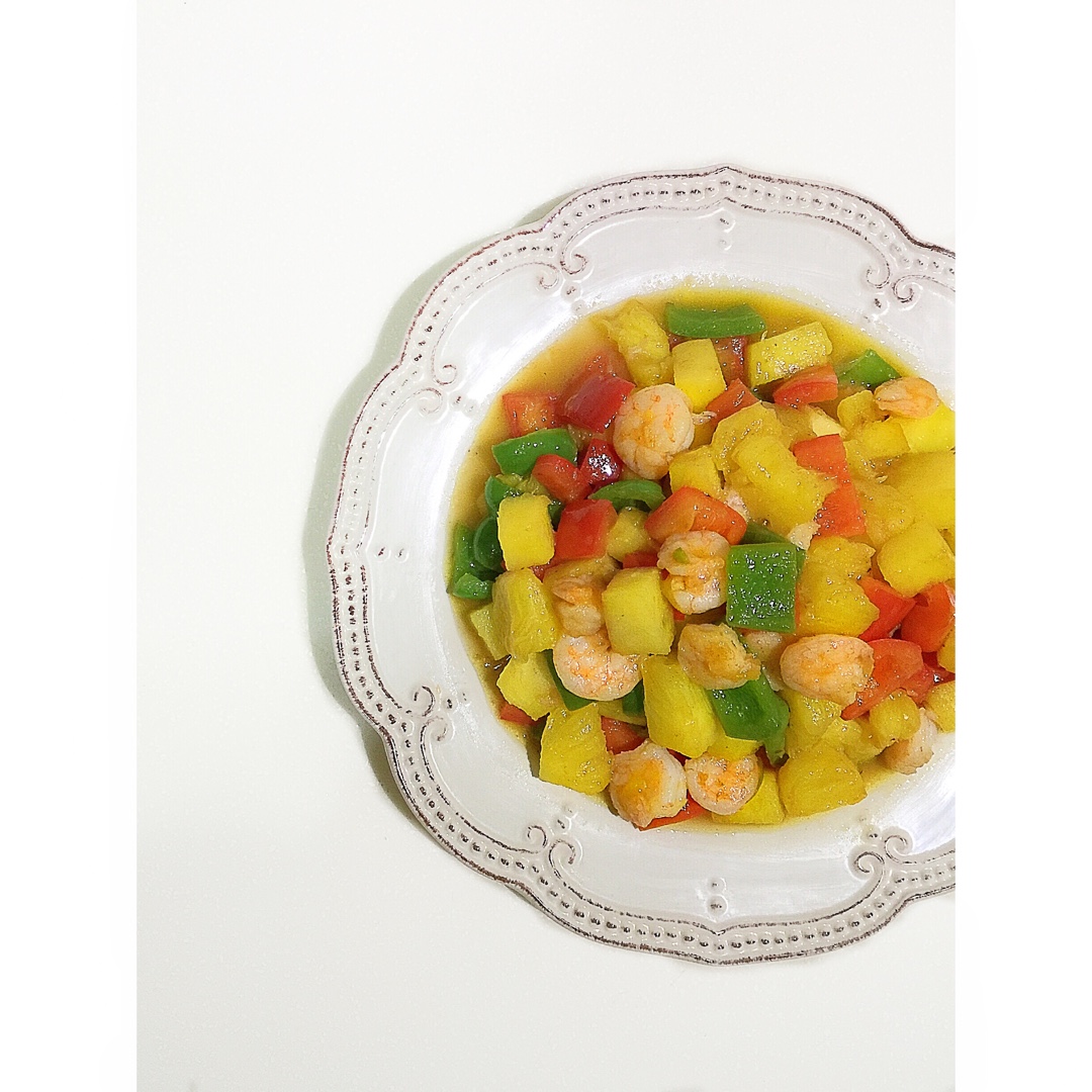 菠萝炒虾仁
