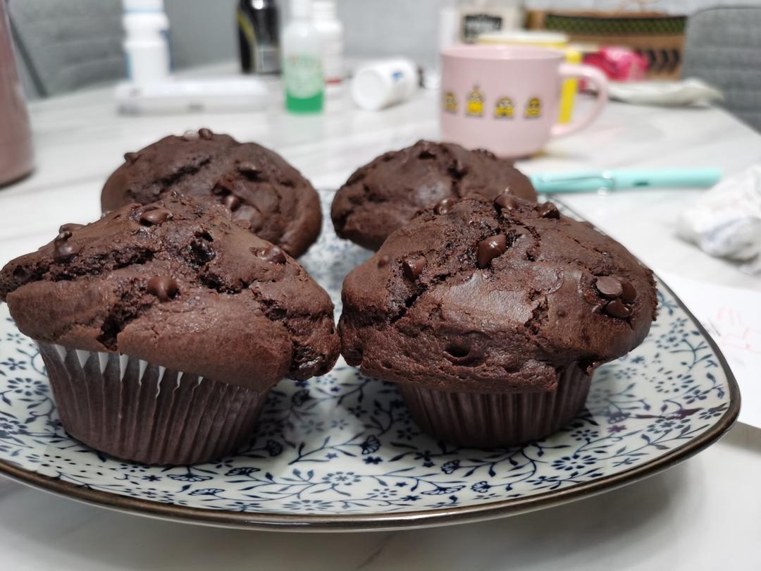 在家做巧克力蘑菇头麦芬蛋糕🍫