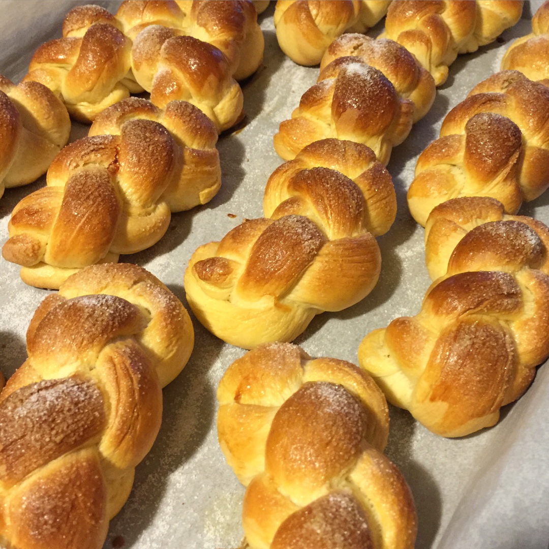 砂糖麻花面包（两股辫子）