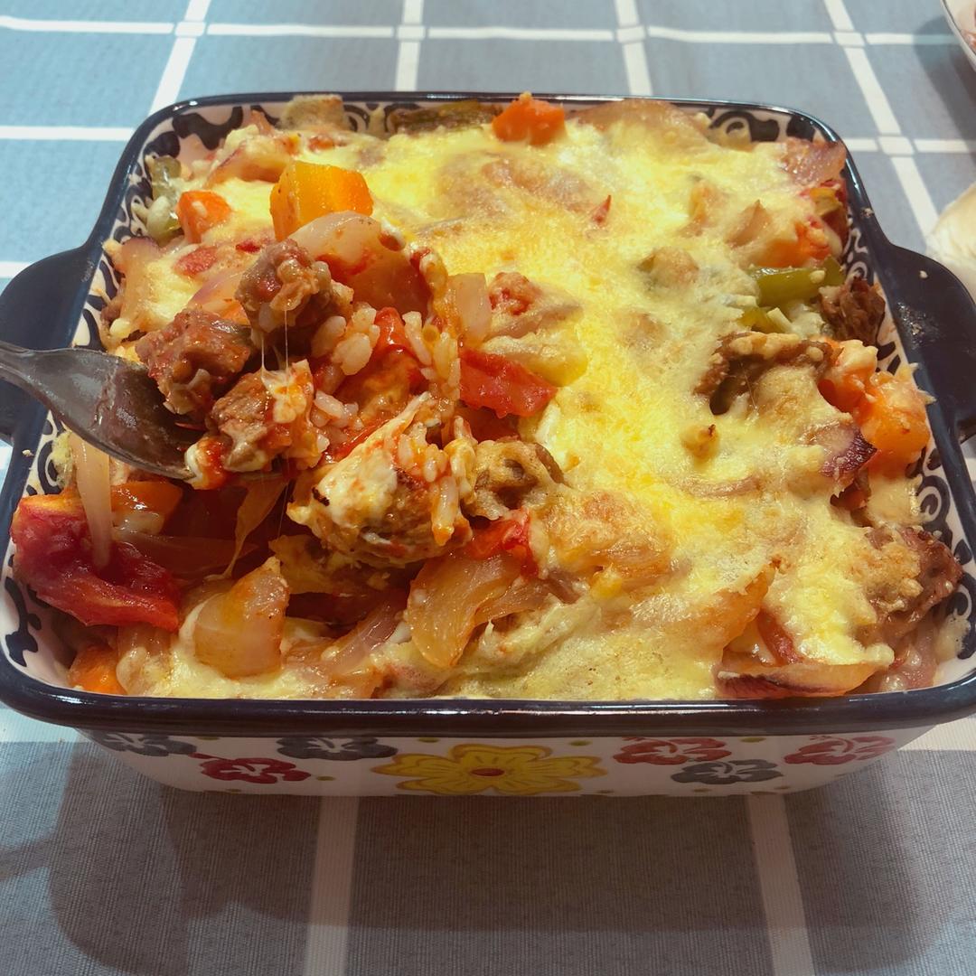 番茄鸡肉浓情焗饭【两人份】