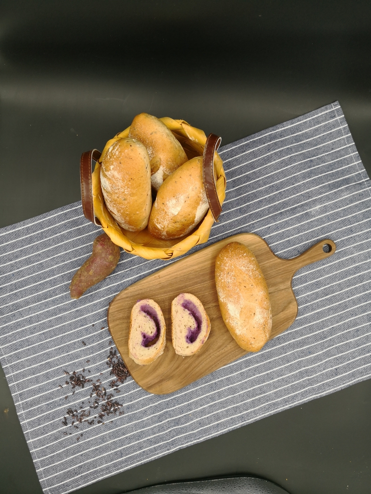 紫米紫薯芋头泥软欧的做法 步骤10