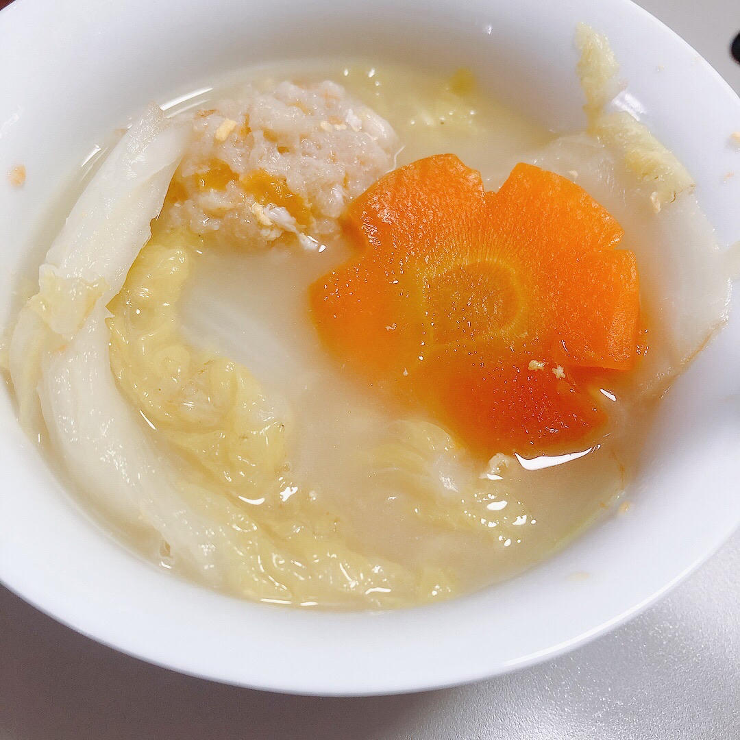 鲜美好吃！减脂高蛋白鸡胸肉丸白菜汤！