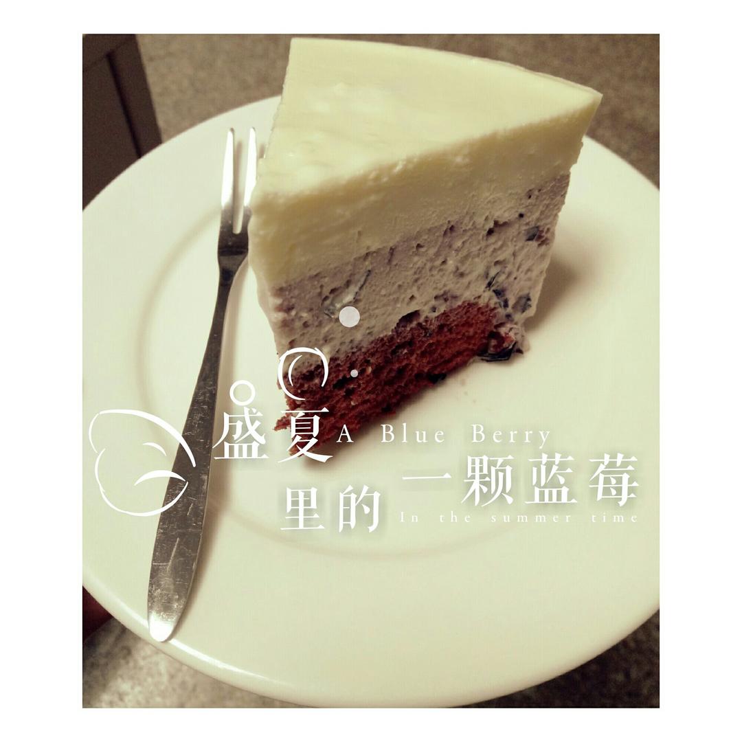渐变蓝莓冻芝士蛋糕（免烤）