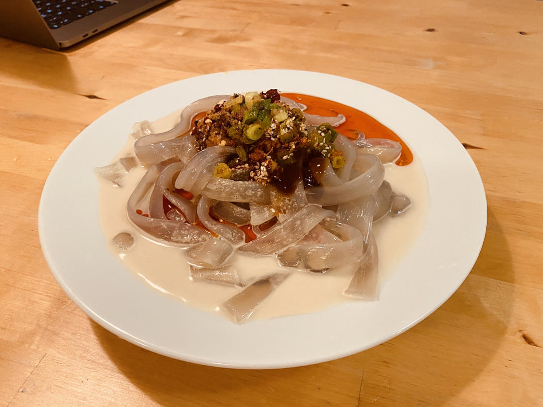 一口就爱上❗️超过瘾～麻酱凉拌宽粉❗️酸辣开胃