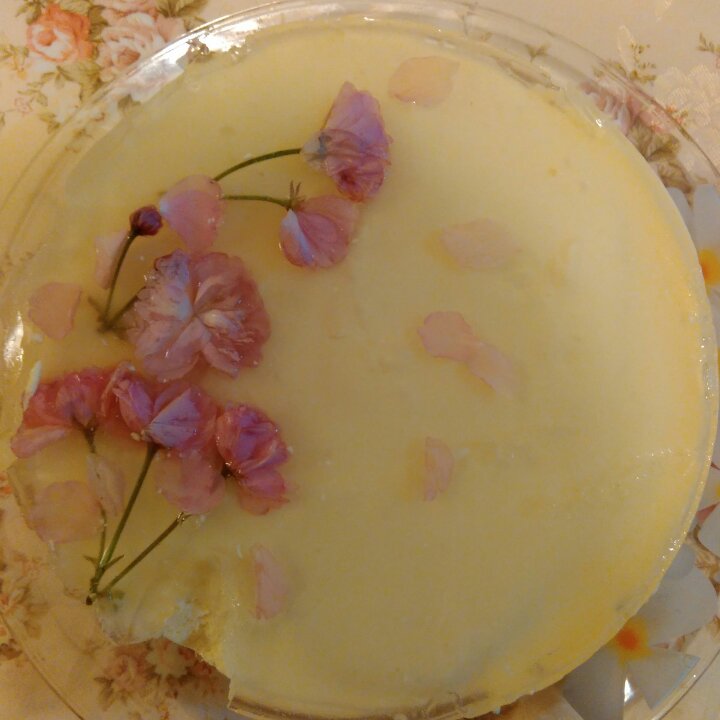 颜值爆表的樱花慕斯。（6寸圆模）