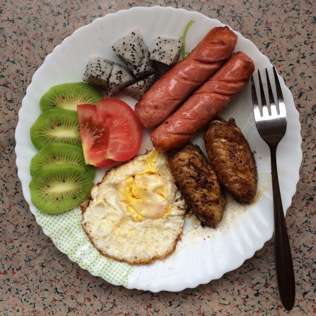 厨房菜鸟2014做的自制满分营养早餐